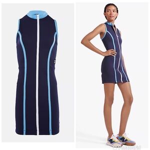 STAUD x New Balance Active Tennis Dress Navy and Light Blue